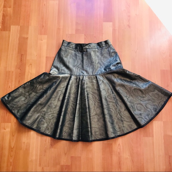 ALFRED SUNG | Vintage Satiny Deep Green Alfred Sung Flouncy Swing Skirt Size 8 - Picture 13 of 13